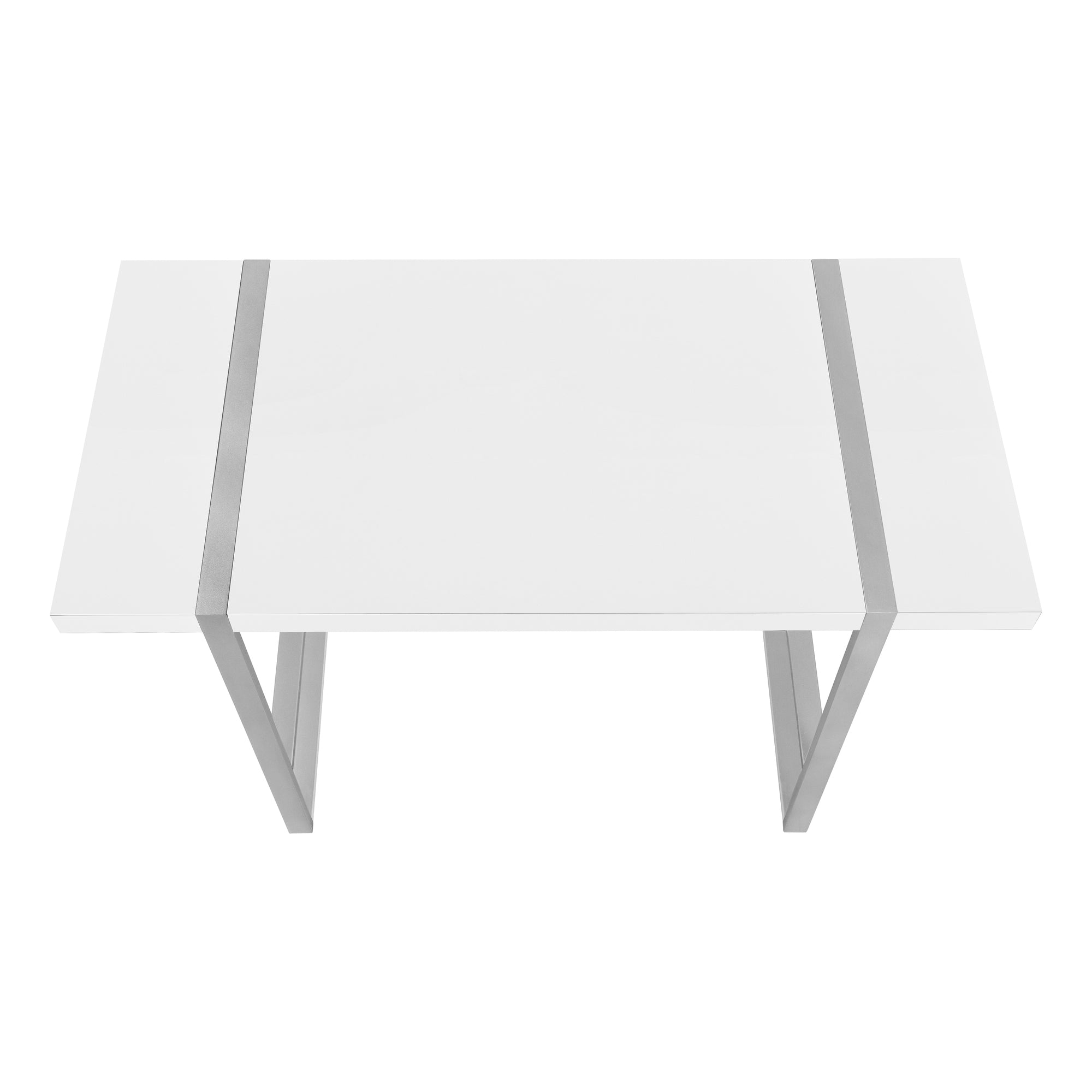COMPUTER DESK - 48""L / WHITE / SILVER METAL