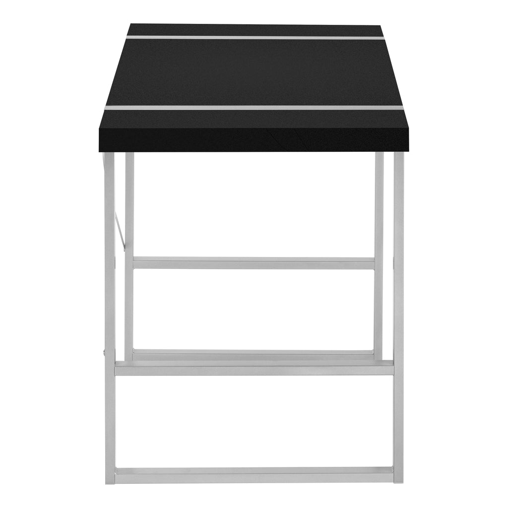 COMPUTER DESK - 48""L / BLACK / SILVER METAL