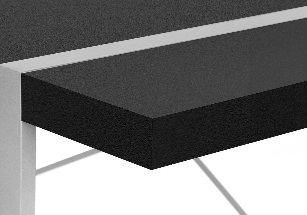 COMPUTER DESK - 48""L / BLACK / SILVER METAL
