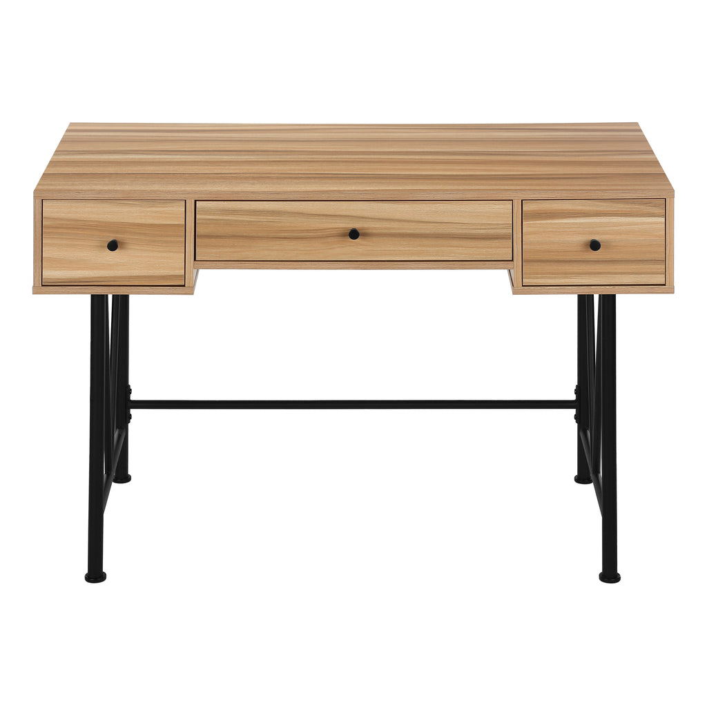 COMPUTER DESK - 48""L / LIGHT RECLAIMED WOOD / BLACK METAL