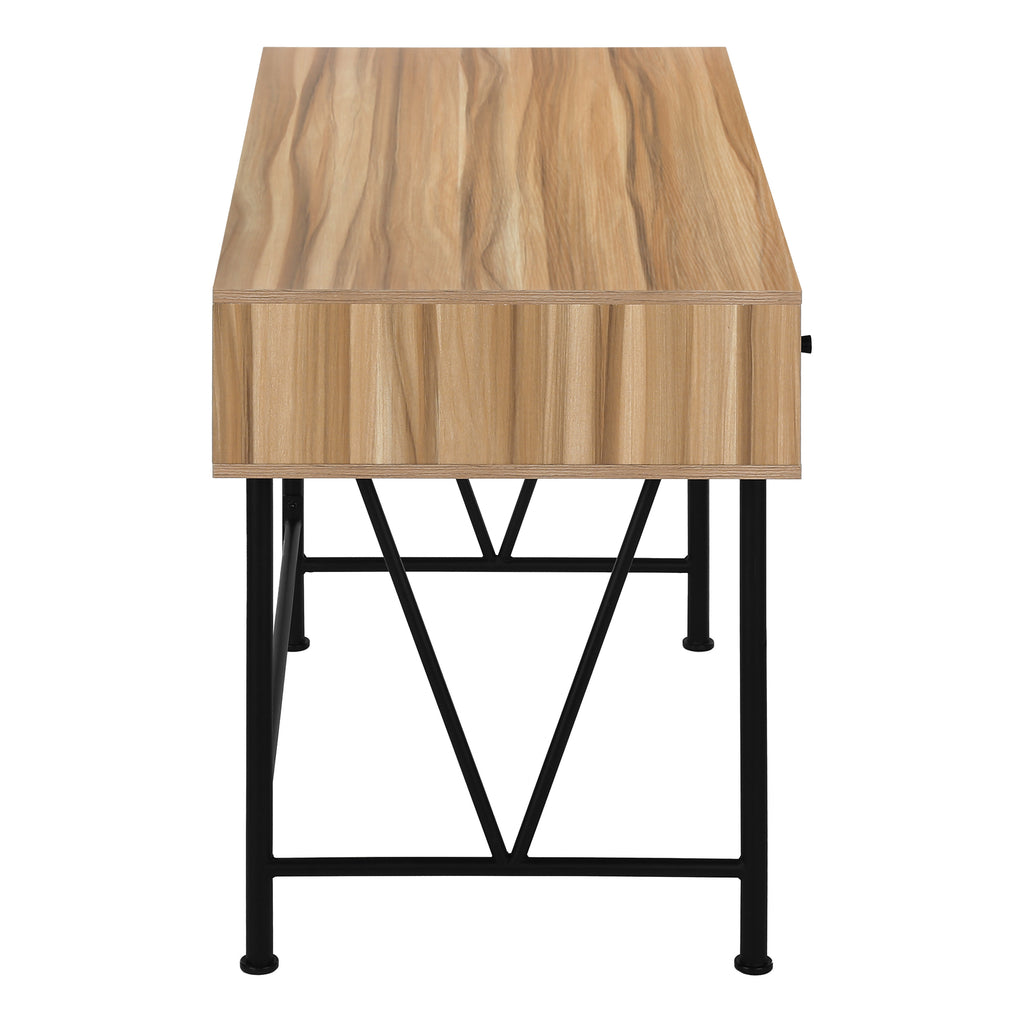 COMPUTER DESK - 48""L / LIGHT RECLAIMED WOOD / BLACK METAL