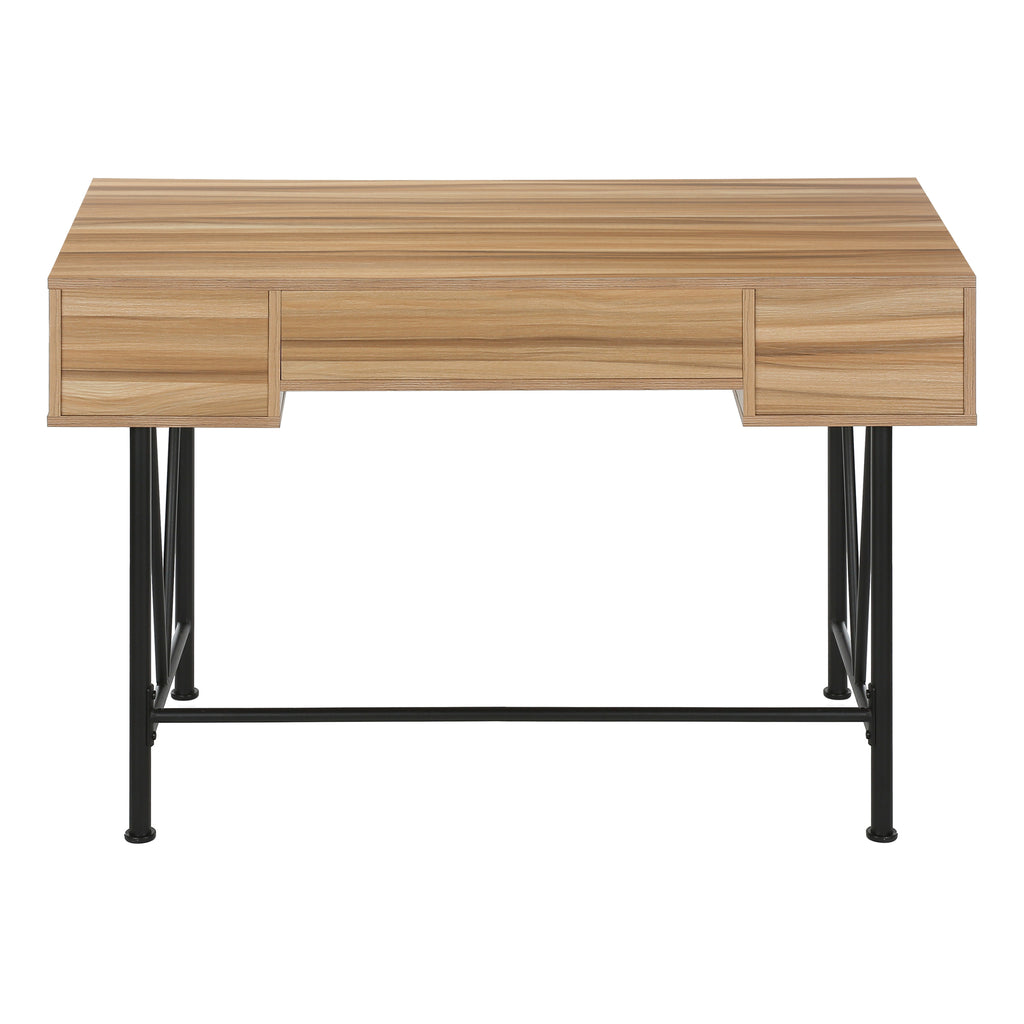 COMPUTER DESK - 48""L / LIGHT RECLAIMED WOOD / BLACK METAL