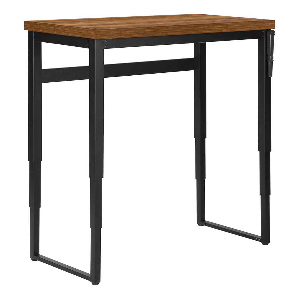 COMPUTER DESK - 48""L / WALNUT / ADJ.HEIGHT/ BLACK METAL