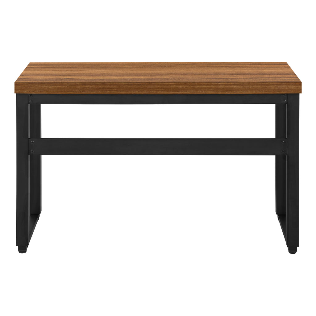 COMPUTER DESK - 48""L / WALNUT / ADJ.HEIGHT/ BLACK METAL