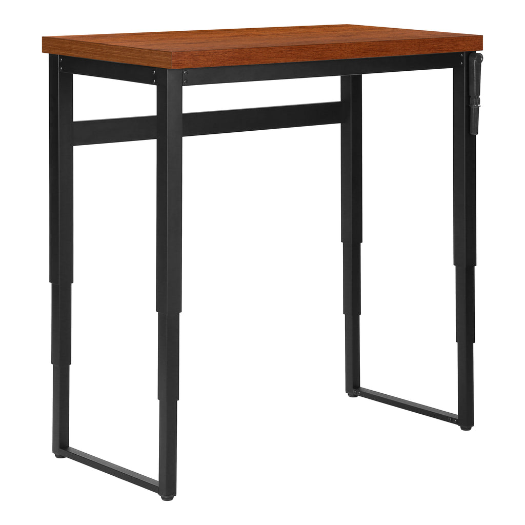 COMPUTER DESK - 48""L / CHERRY / ADJ.HEIGHT/ BLACK METAL