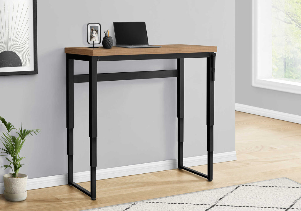 COMPUTER DESK - 48""L / RECLAIMED WOOD / ADJ.HEIGHT/ BLACK