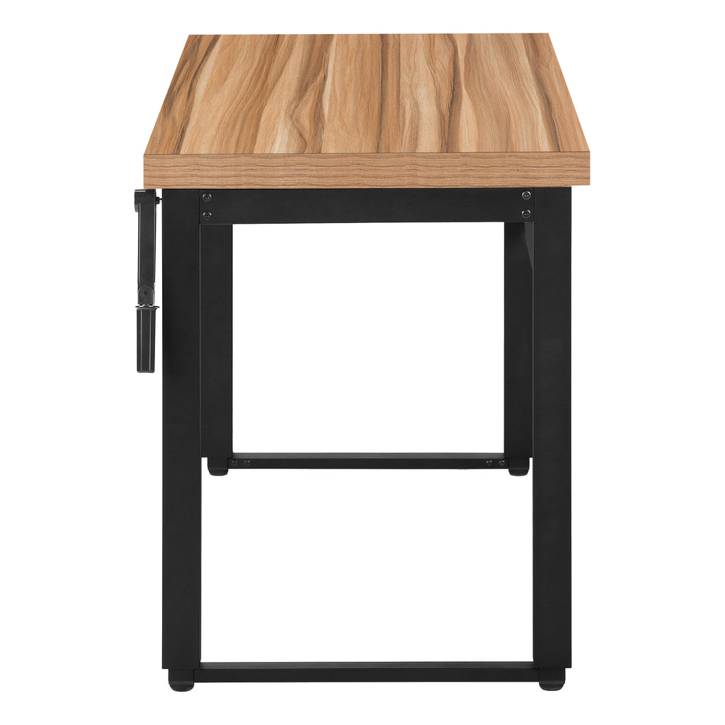 COMPUTER DESK - 48""L / RECLAIMED WOOD / ADJ.HEIGHT/ BLACK