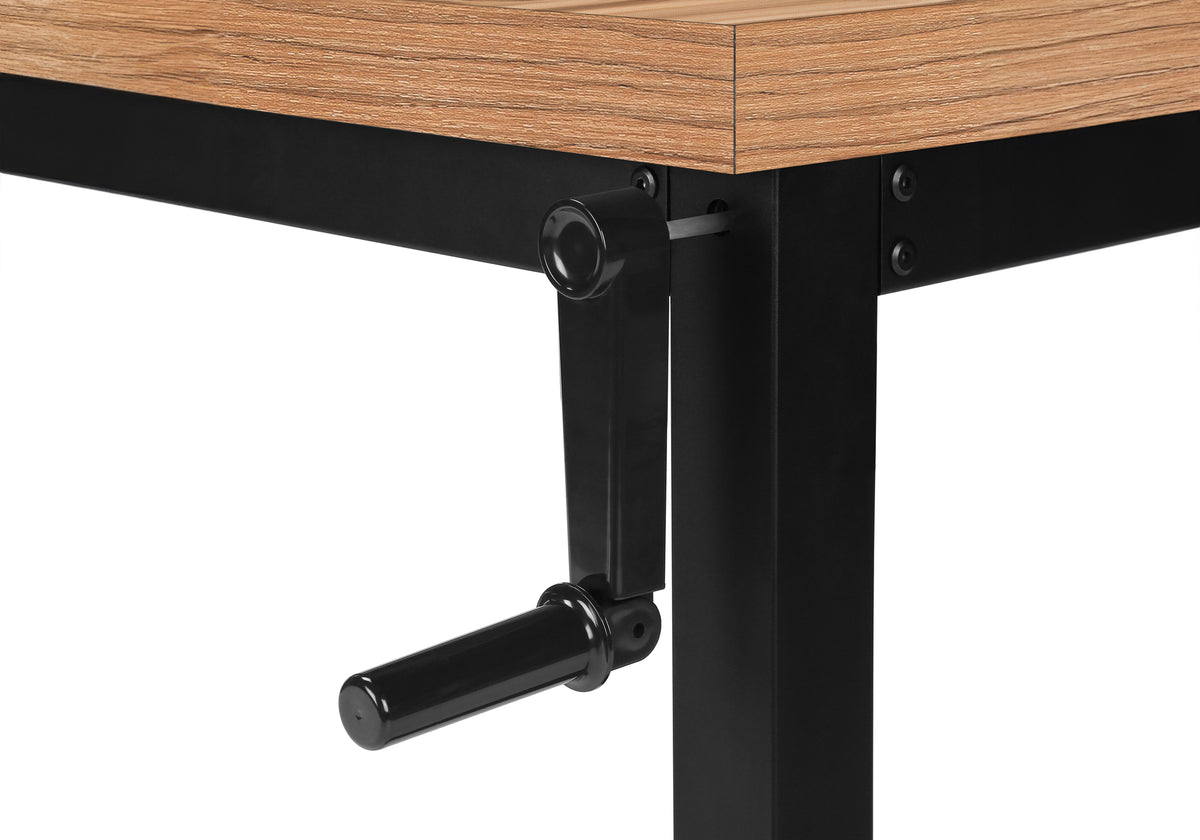 COMPUTER DESK - 48""L / RECLAIMED WOOD / ADJ.HEIGHT/ BLACK