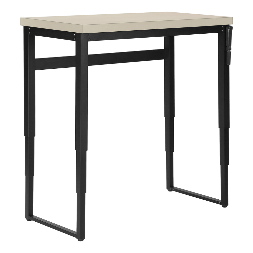 COMPUTER DESK - 48""L / MODERN TAUPE / ADJ.HEIGHT/ BLACK