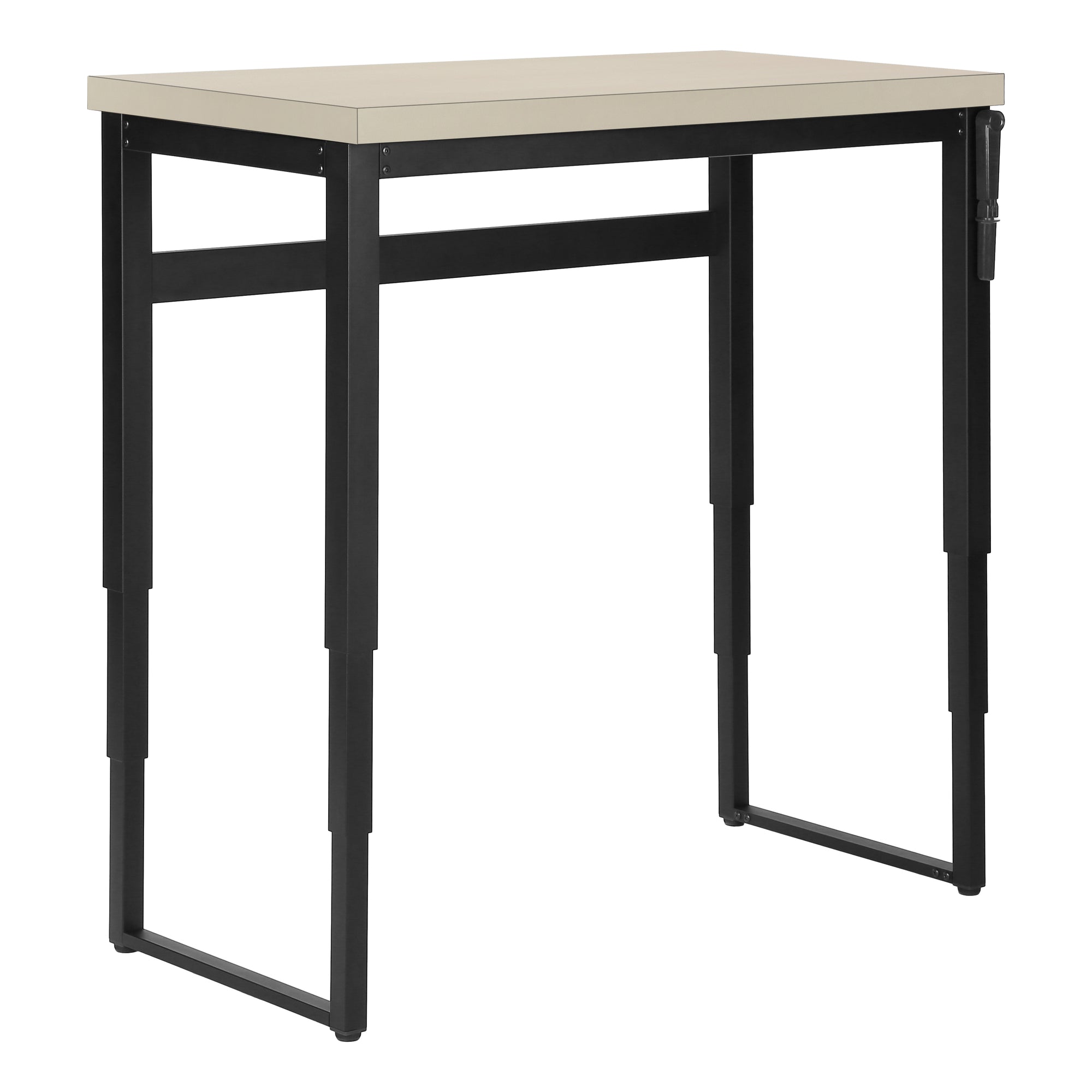 COMPUTER DESK - 48""L / MODERN TAUPE / ADJ.HEIGHT/ BLACK