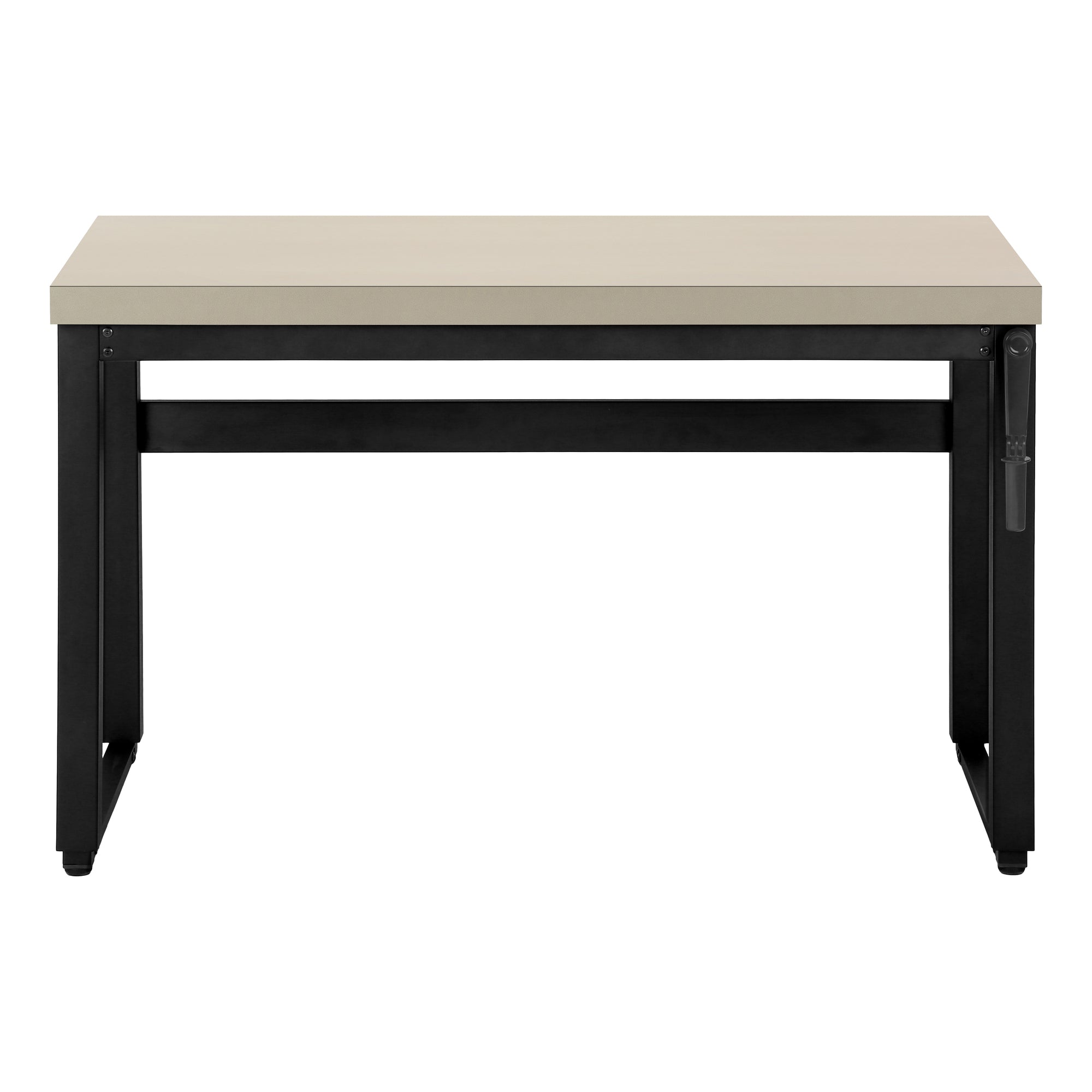 COMPUTER DESK - 48""L / MODERN TAUPE / ADJ.HEIGHT/ BLACK