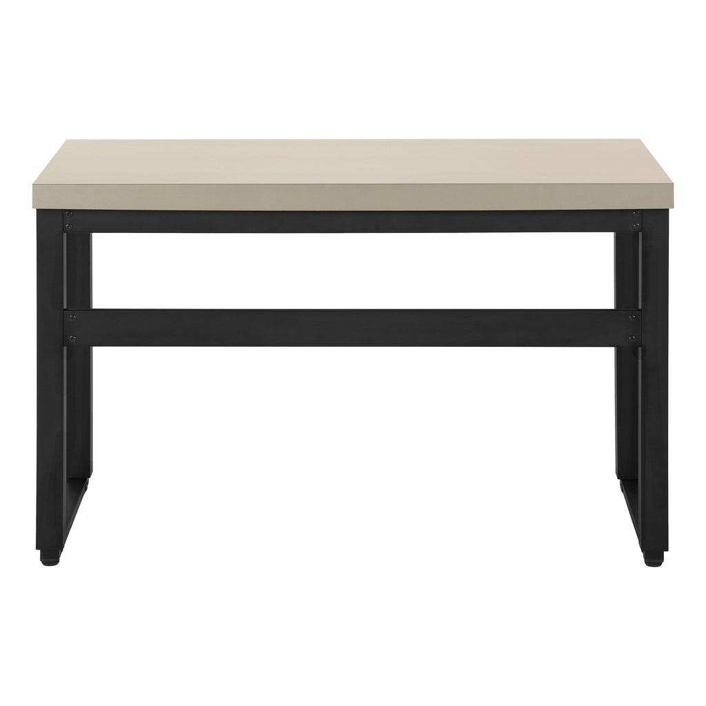 COMPUTER DESK - 48""L / MODERN TAUPE / ADJ.HEIGHT/ BLACK