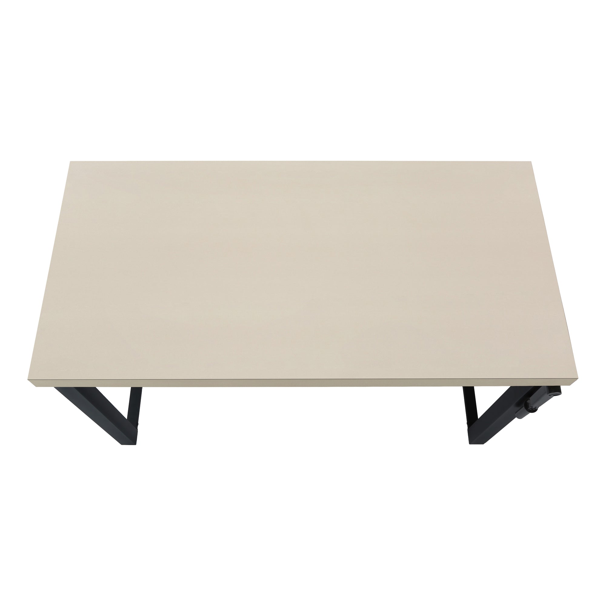 COMPUTER DESK - 48""L / MODERN TAUPE / ADJ.HEIGHT/ BLACK