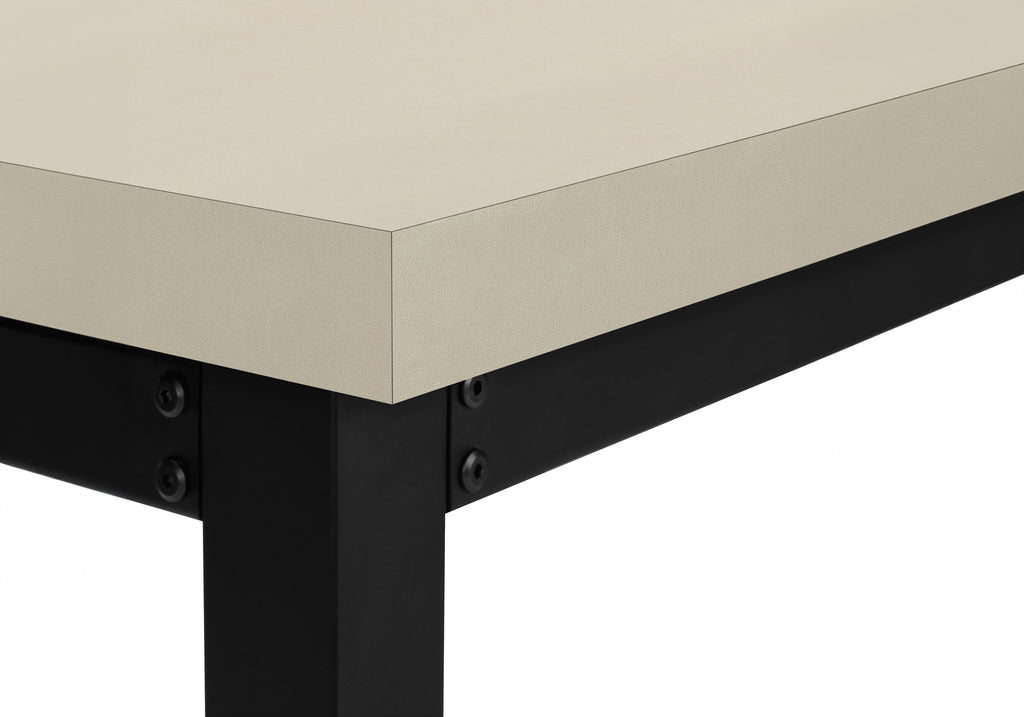 COMPUTER DESK - 48""L / MODERN TAUPE / ADJ.HEIGHT/ BLACK