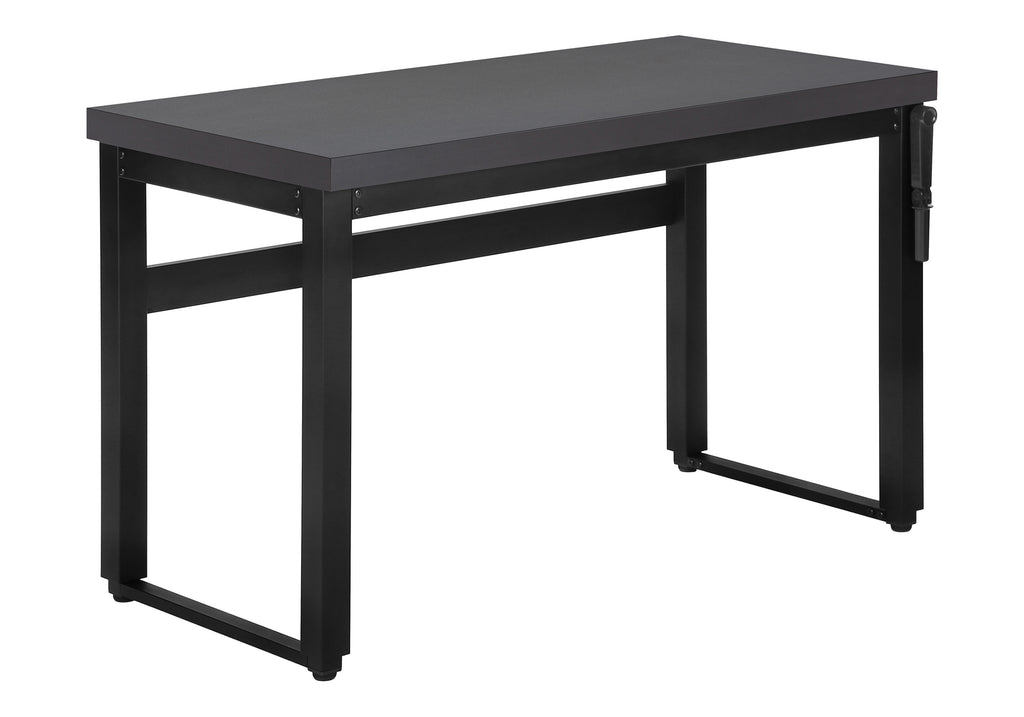 COMPUTER DESK - 48""L / MODERN GREY / ADJ.HEIGHT/ BLACK