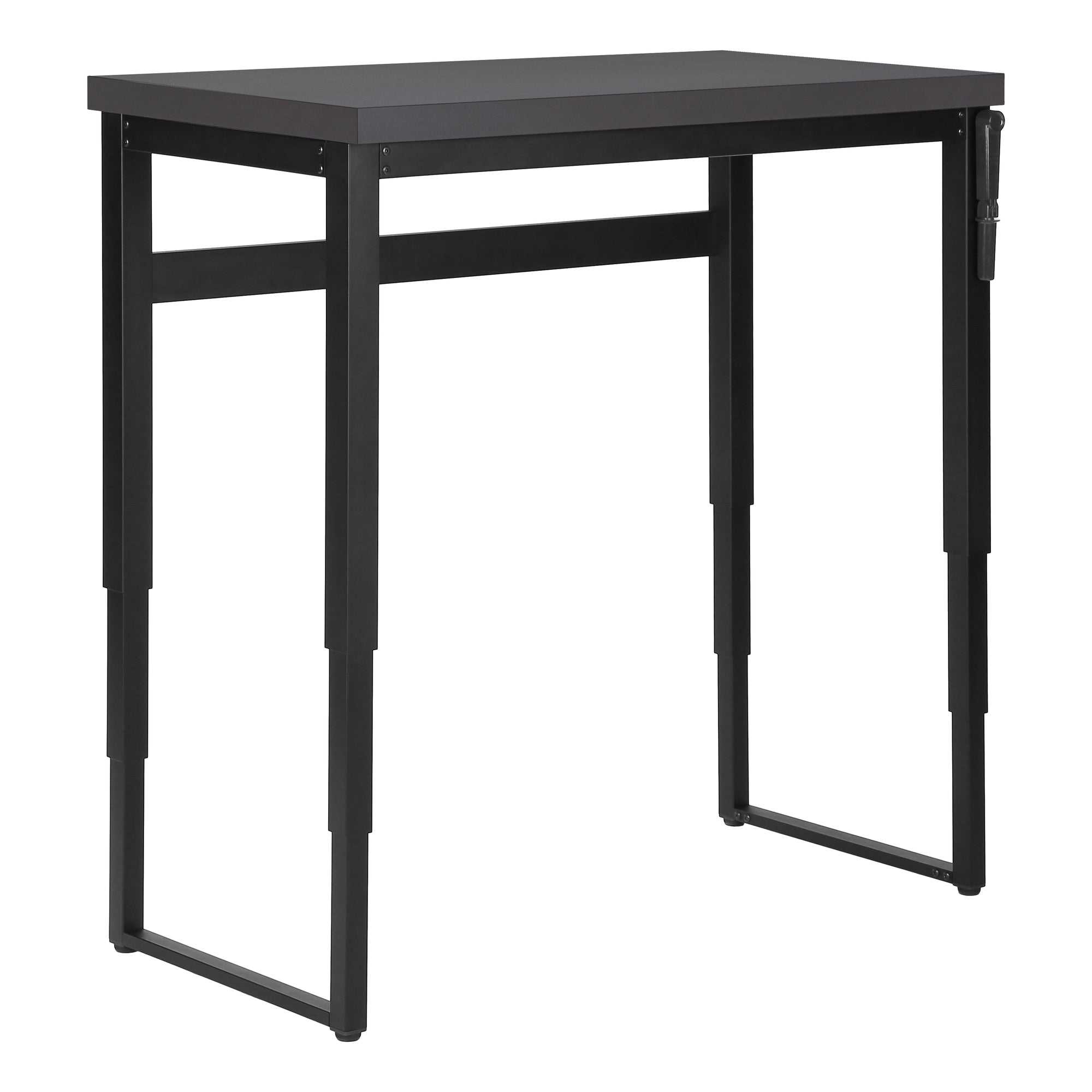 COMPUTER DESK - 48""L / MODERN GREY / ADJ.HEIGHT/ BLACK