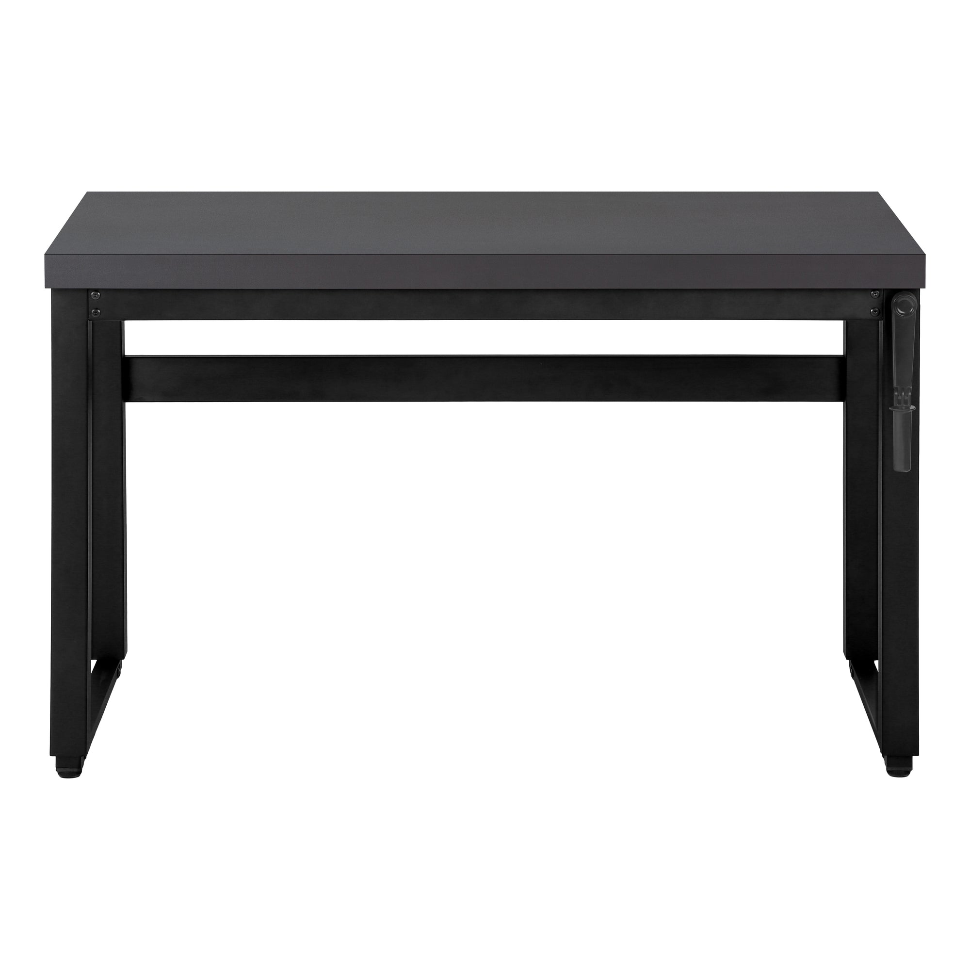 COMPUTER DESK - 48""L / MODERN GREY / ADJ.HEIGHT/ BLACK
