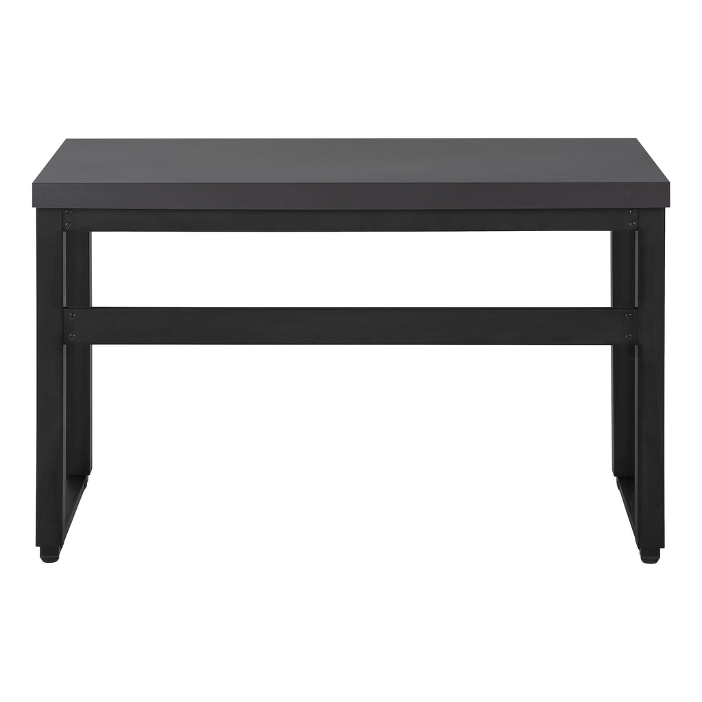 COMPUTER DESK - 48""L / MODERN GREY / ADJ.HEIGHT/ BLACK