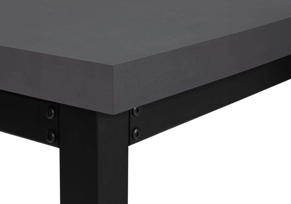 COMPUTER DESK - 48""L / MODERN GREY / ADJ.HEIGHT/ BLACK