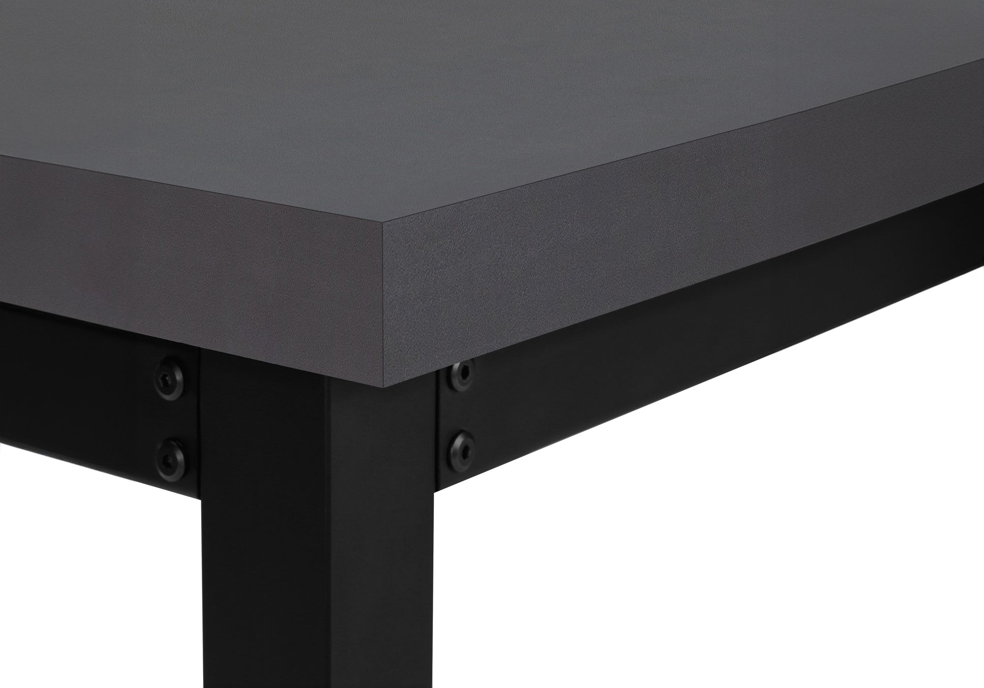 COMPUTER DESK - 48""L / MODERN GREY / ADJ.HEIGHT/ BLACK