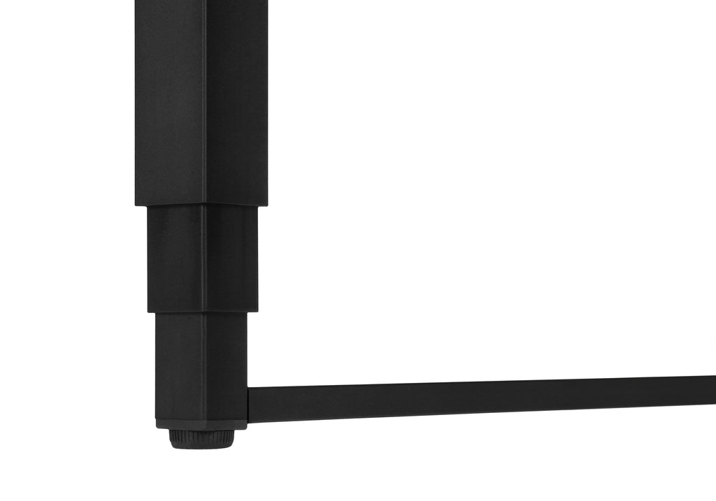 COMPUTER DESK - 48""L / WHITE / ADJ.HEIGHT/ BLACK METAL