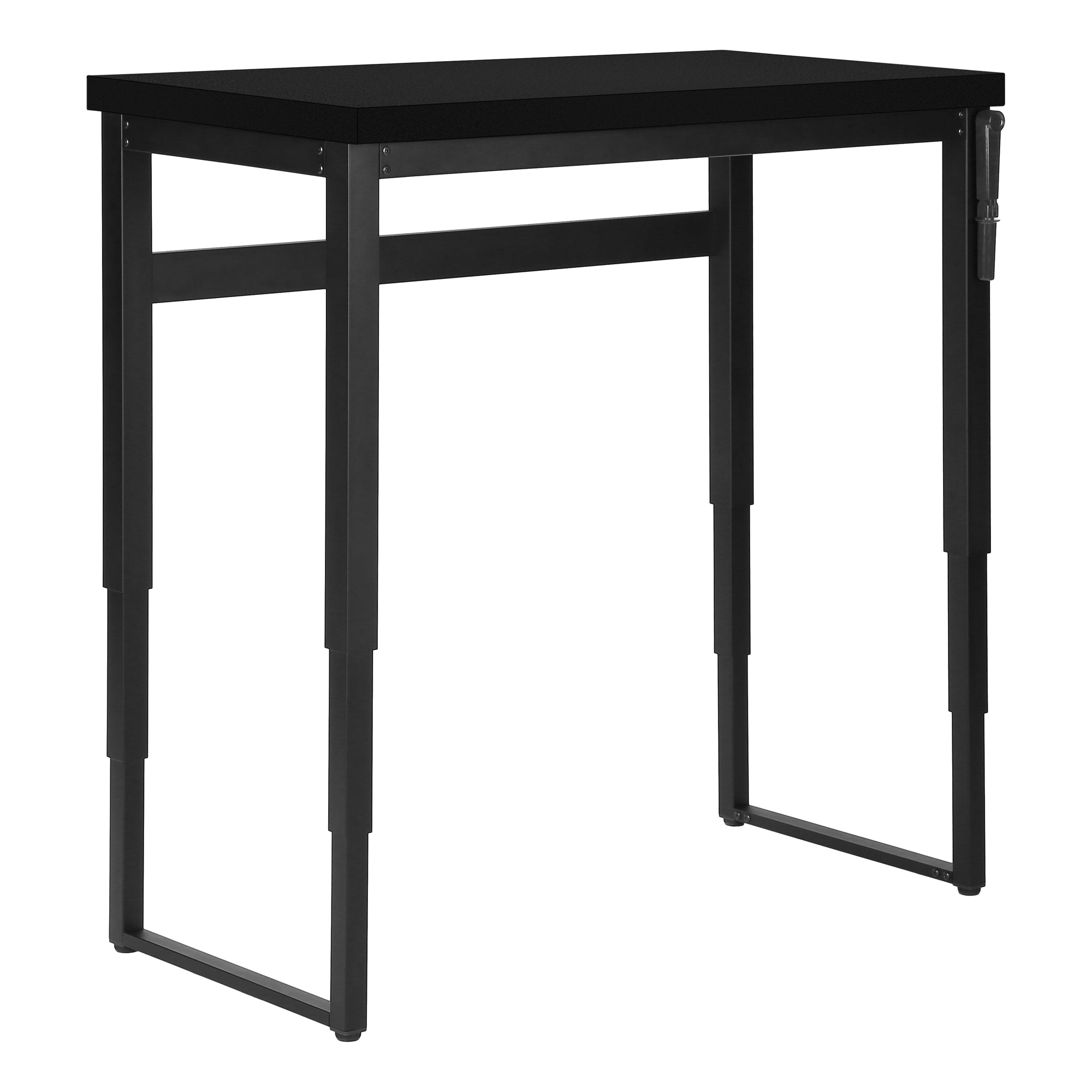 COMPUTER DESK - 48""L / BLACK / ADJ.HEIGHT/ BLACK METAL