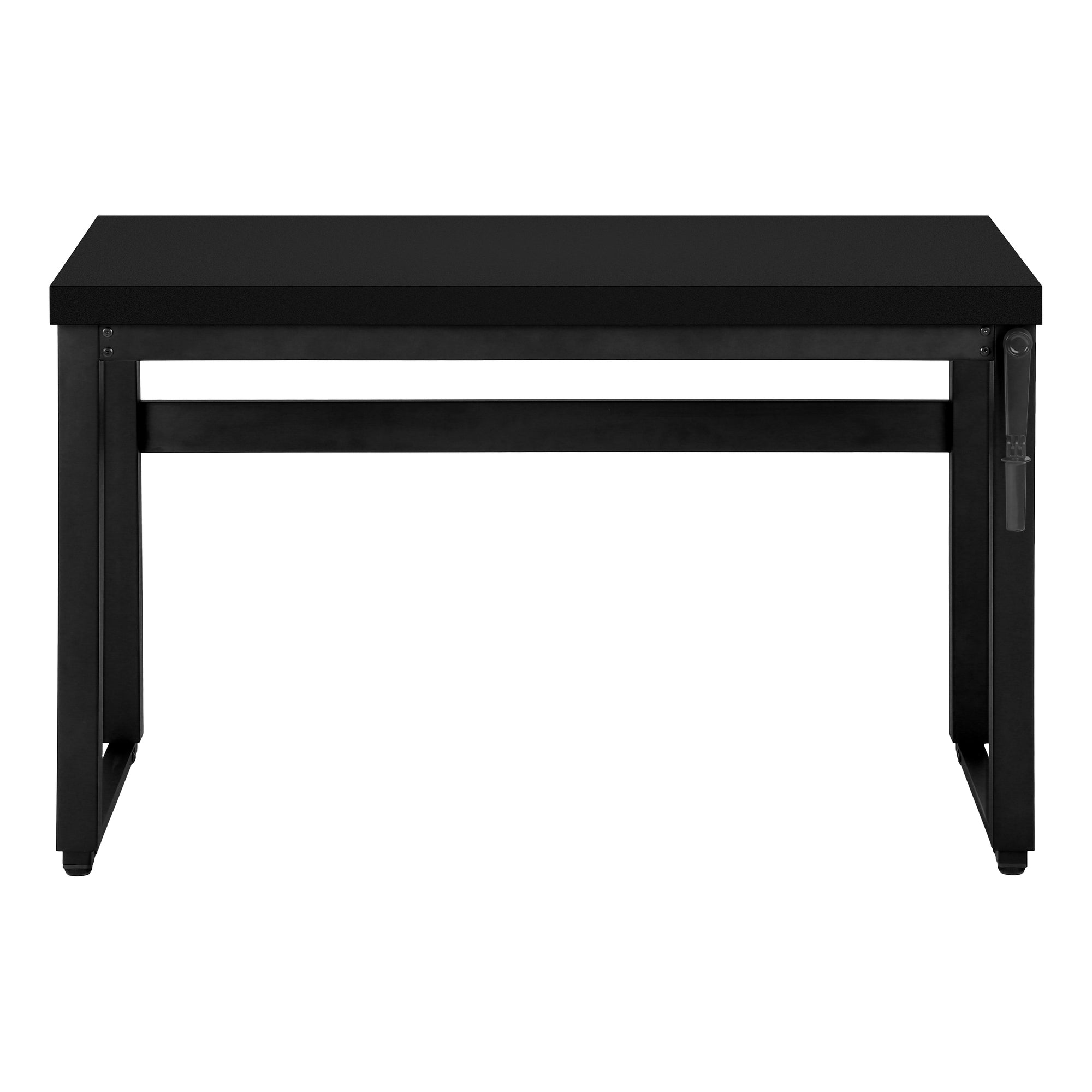 COMPUTER DESK - 48""L / BLACK / ADJ.HEIGHT/ BLACK METAL