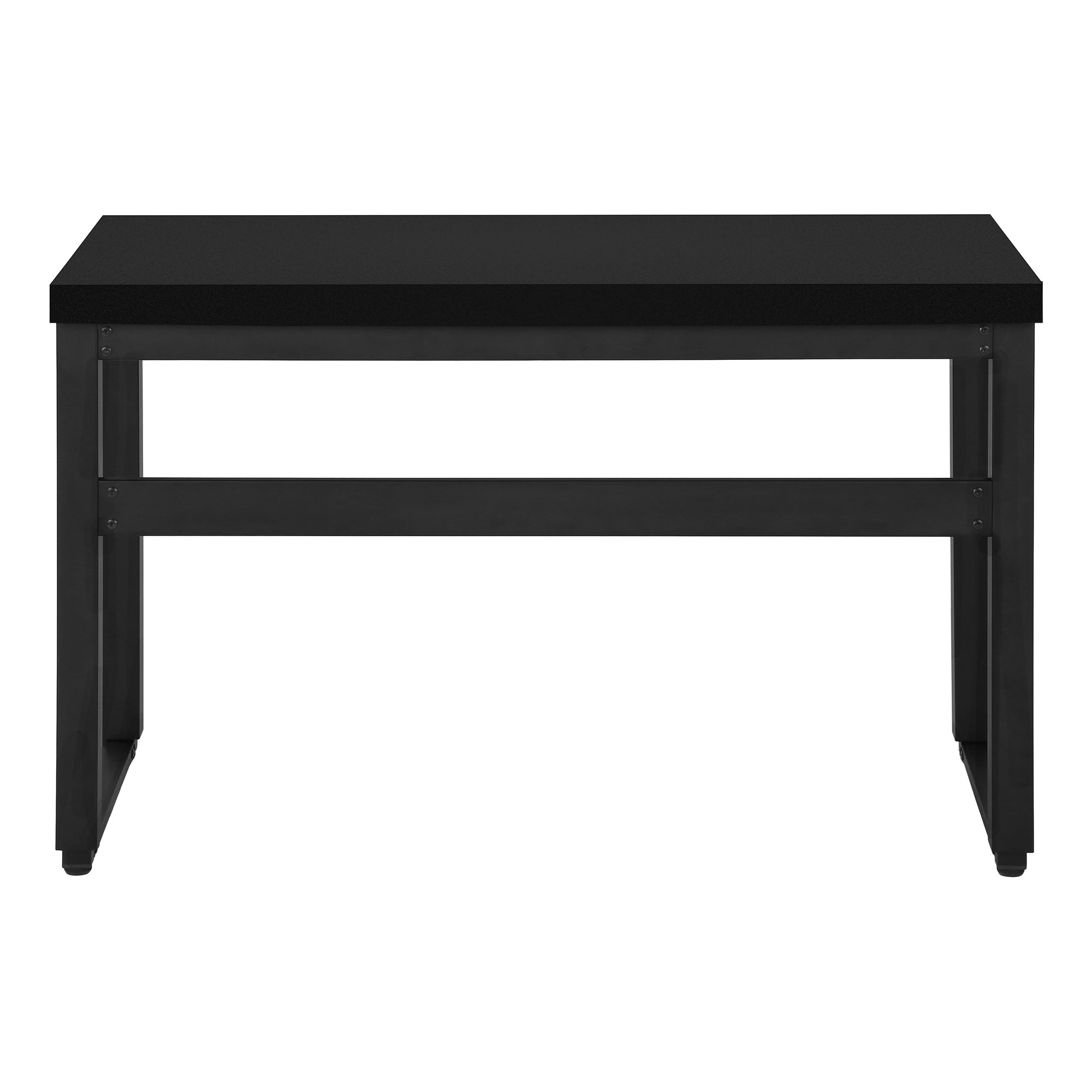 COMPUTER DESK - 48""L / BLACK / ADJ.HEIGHT/ BLACK METAL