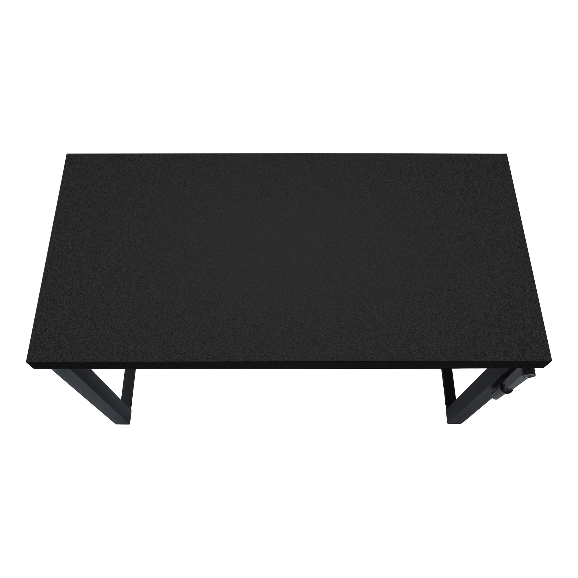 COMPUTER DESK - 48""L / BLACK / ADJ.HEIGHT/ BLACK METAL