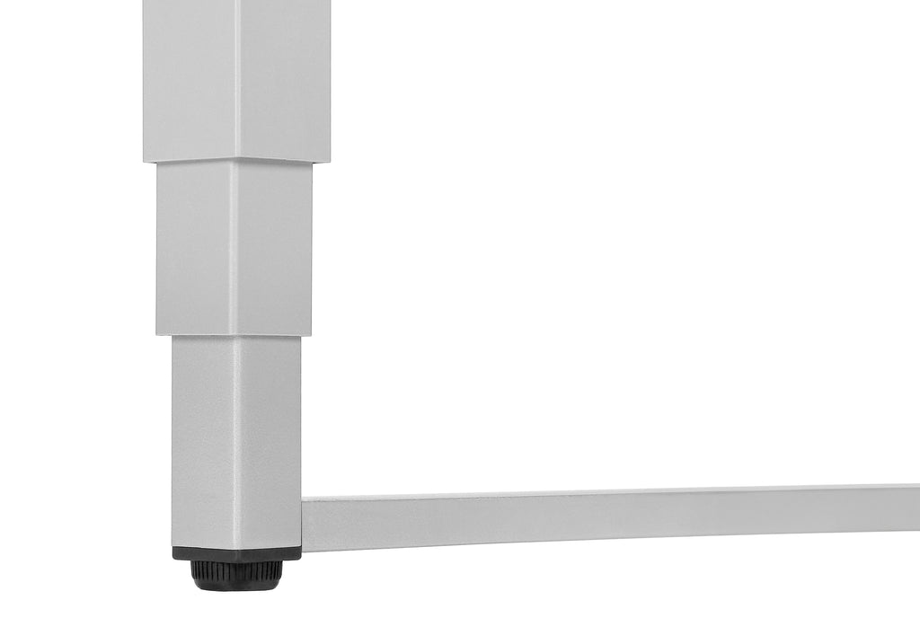 COMPUTER DESK - 48""L / BLACK / ADJ.HEIGHT/ SILVER METAL