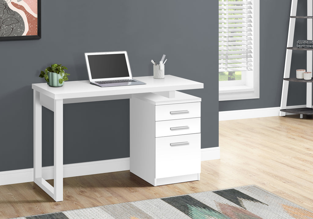 COMPUTER DESK - 48""L / WHITE LEFT OR RIGHT FACING