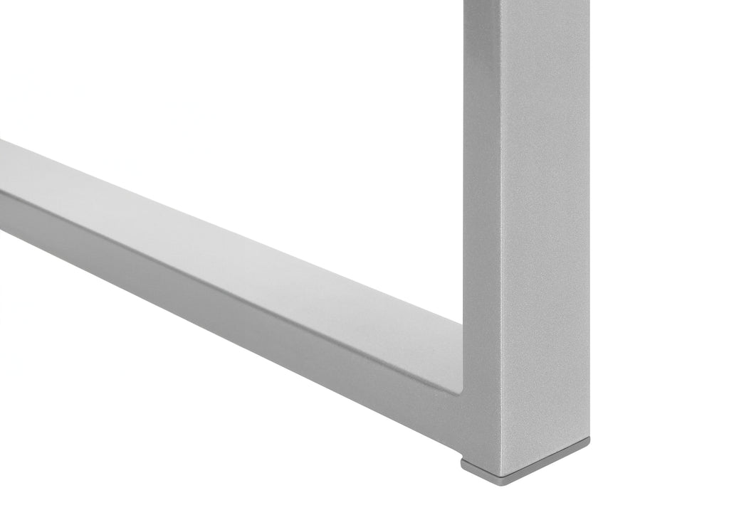 COMPUTER DESK - 58""L / WHITE / SILVER METAL CORNER