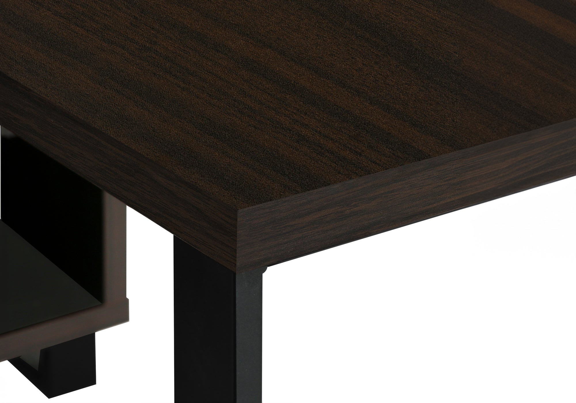 COMPUTER DESK - 72""L ESPRESSO / BLACK EXECUTIVE CORNER