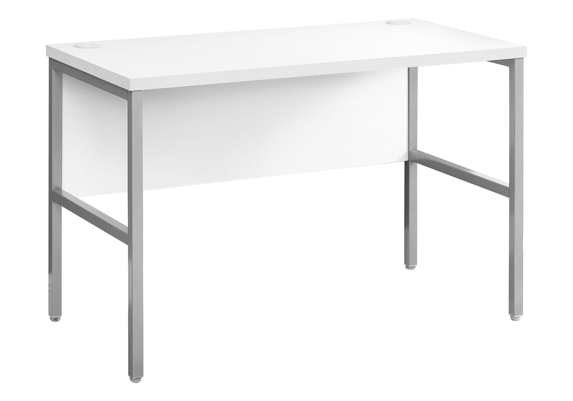 COMPUTER DESK - 48""L WHITE / SILVER COMMERCIAL GRADE