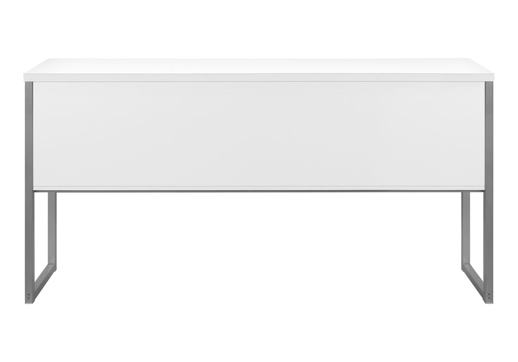 OFFICE HUTCH - 72""L WHITE / SILVER COMMERCIAL GRADE