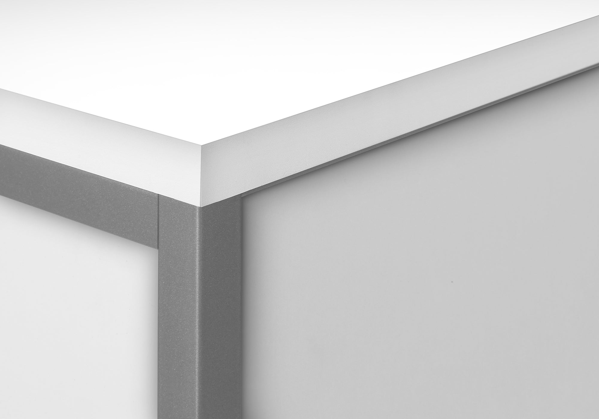 OFFICE HUTCH - 72""L WHITE / SILVER COMMERCIAL GRADE