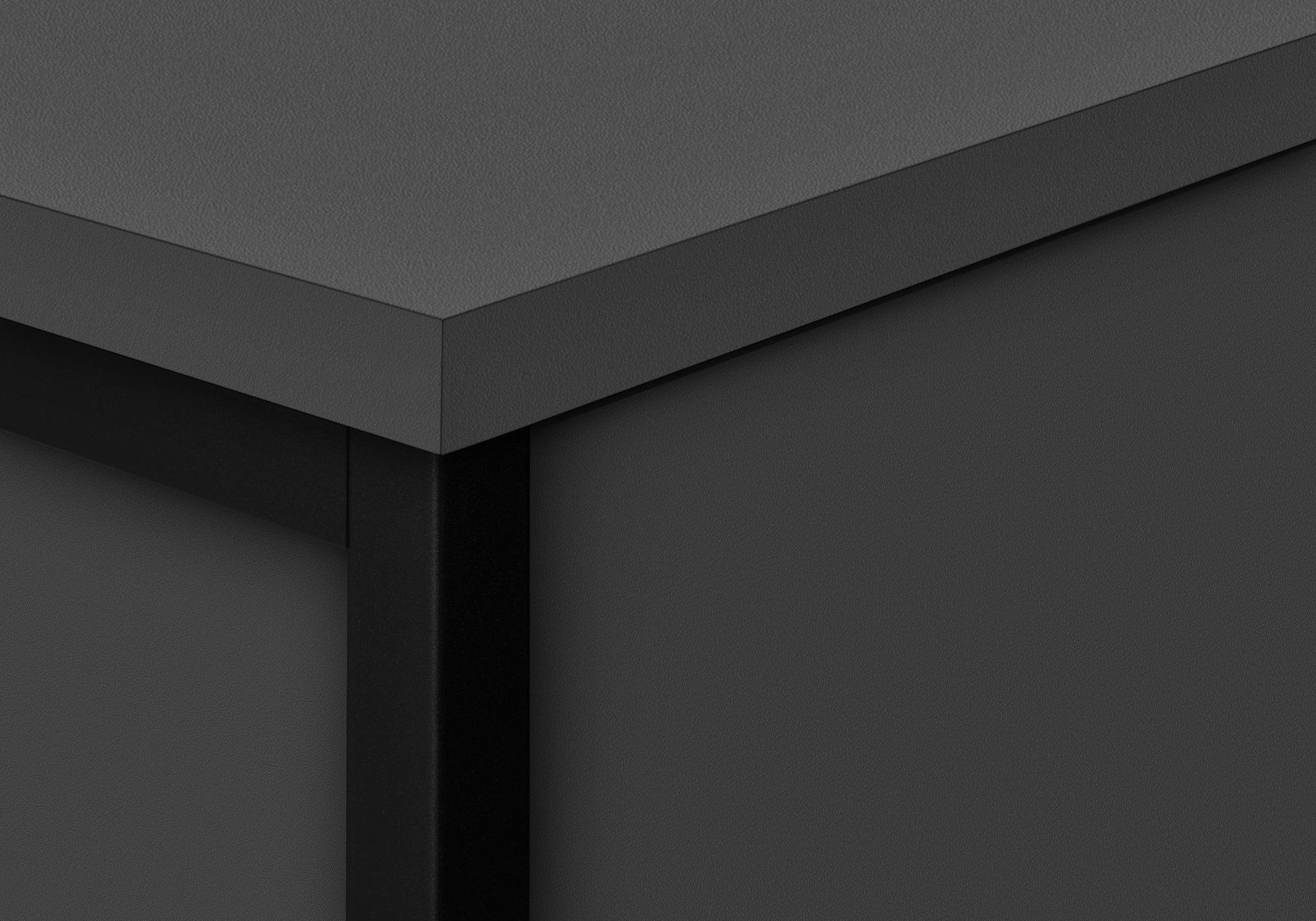 OFFICE HUTCH - 72""L GREY / BLACK COMMERCIAL GRADE