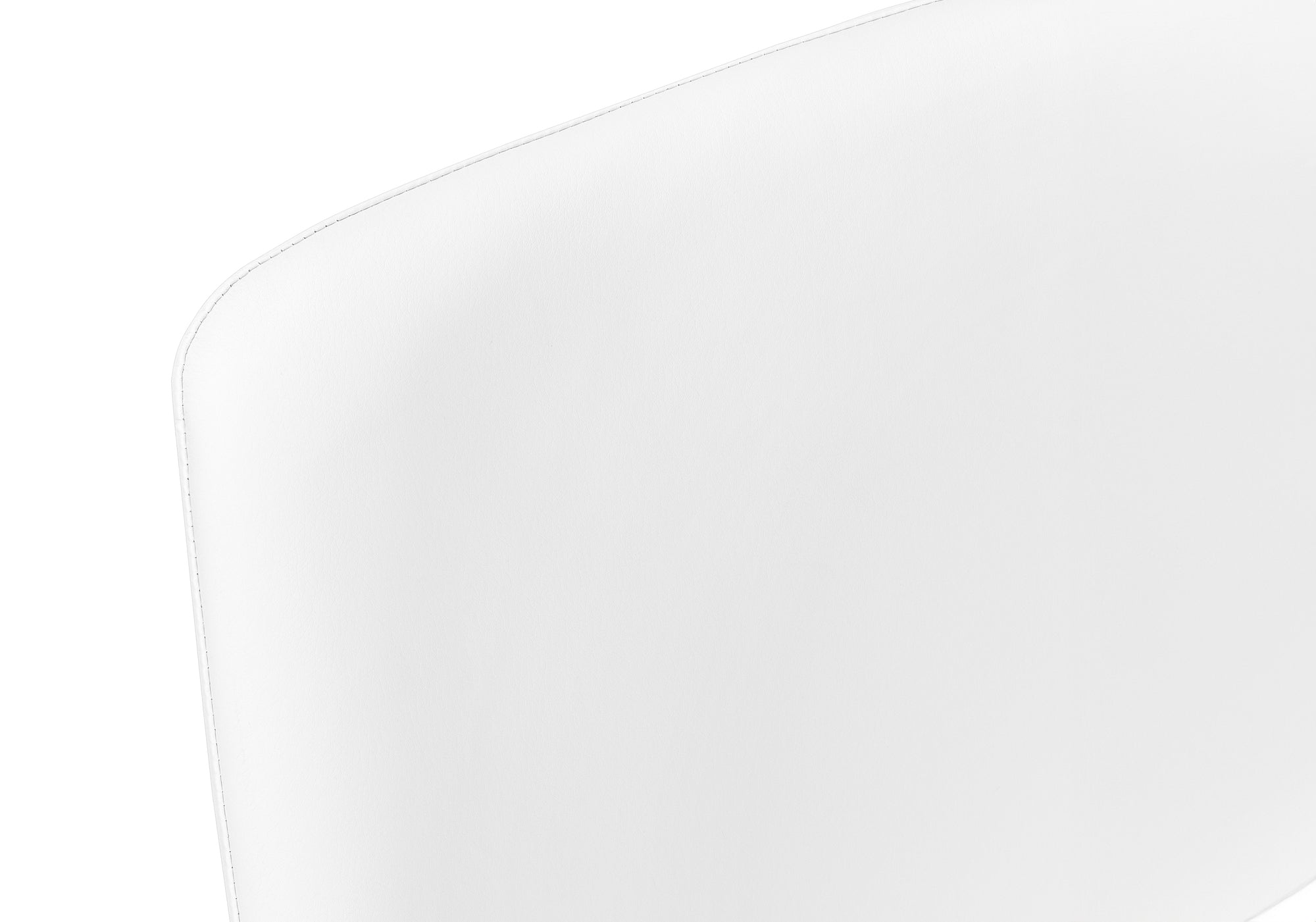 BARSTOOL - 40""H / WHITE LEATHER-LOOK / WHITE METAL