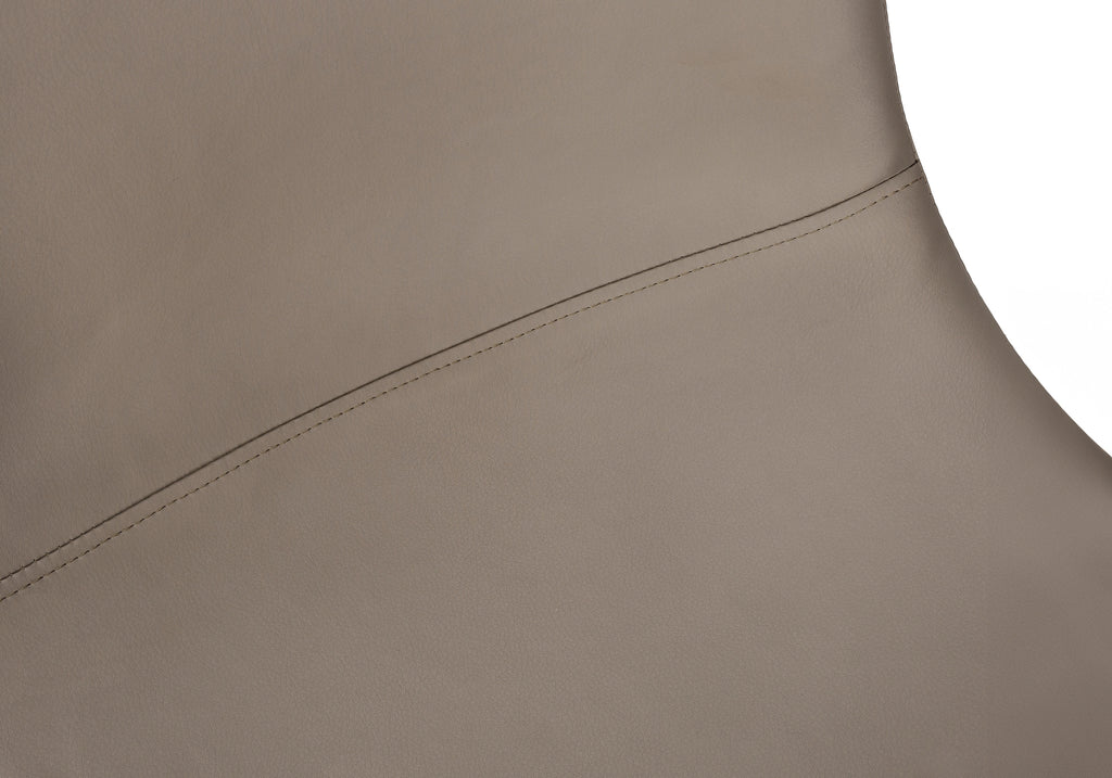 BARSTOOL - 40""H / TAUPE LEATHER-LOOK / BLACK METAL