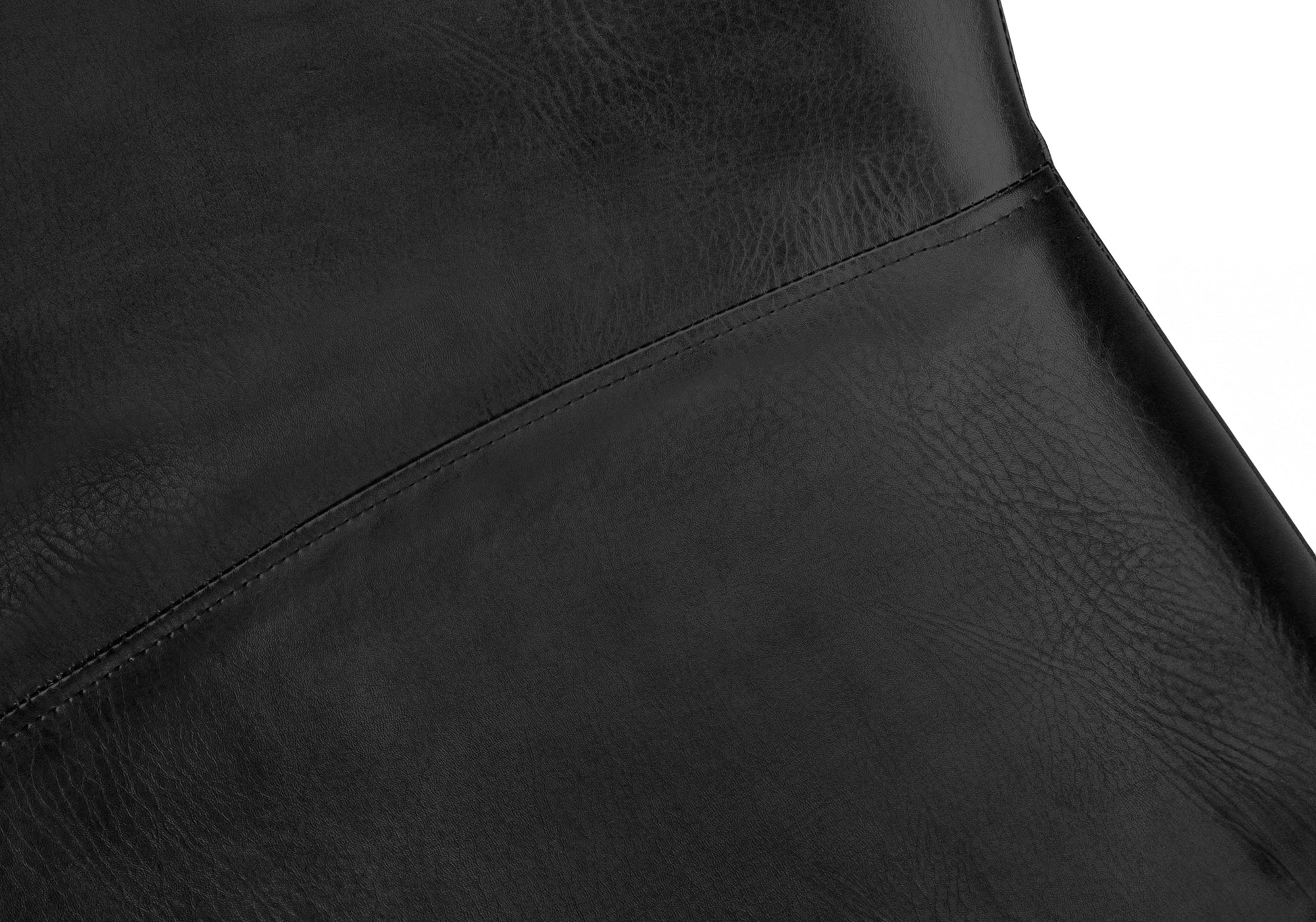 BARSTOOL - 40""H / BLACK LEATHER-LOOK / BLACK METAL