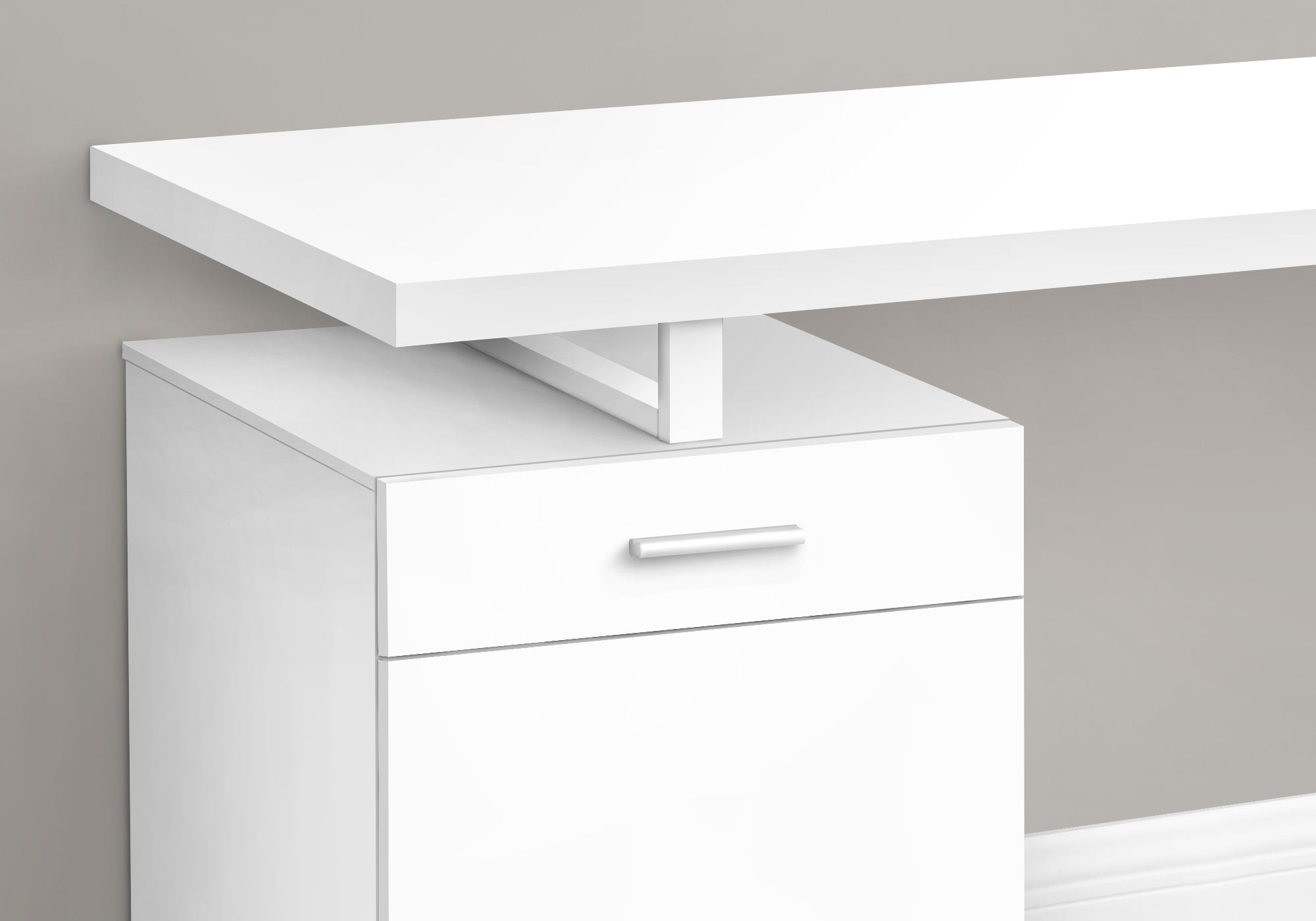 COMPUTER DESK - 48""L / WHITE LEFT OR RIGHT FACING