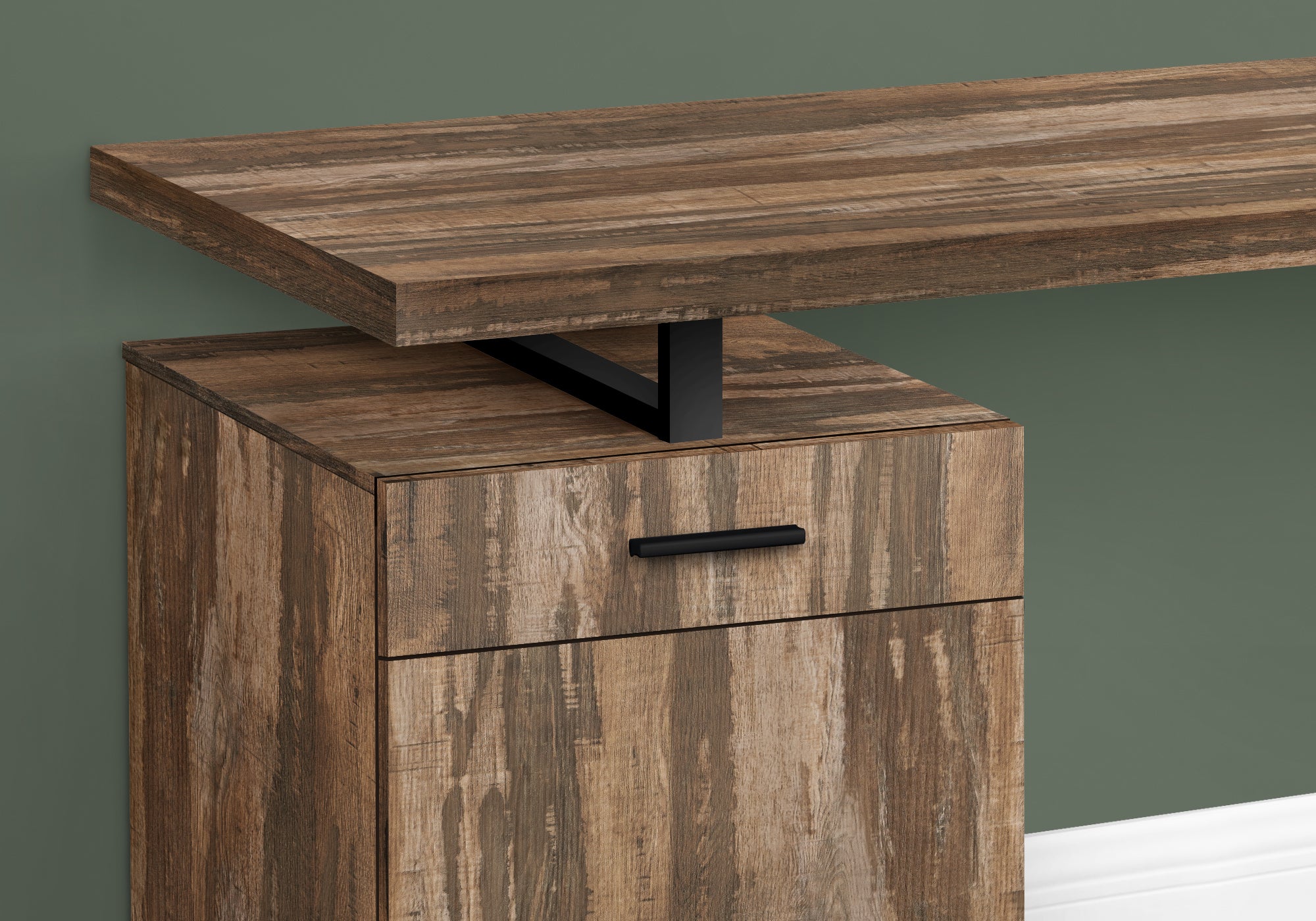 COMPUTER DESK - 48""L / BROWN RECLAIMED LEFT/ RIGHT FACING