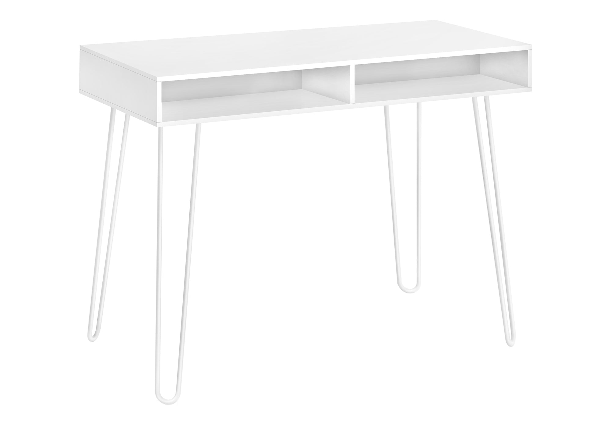 COMPUTER DESK - 40""L / WHITE / WHITE METAL