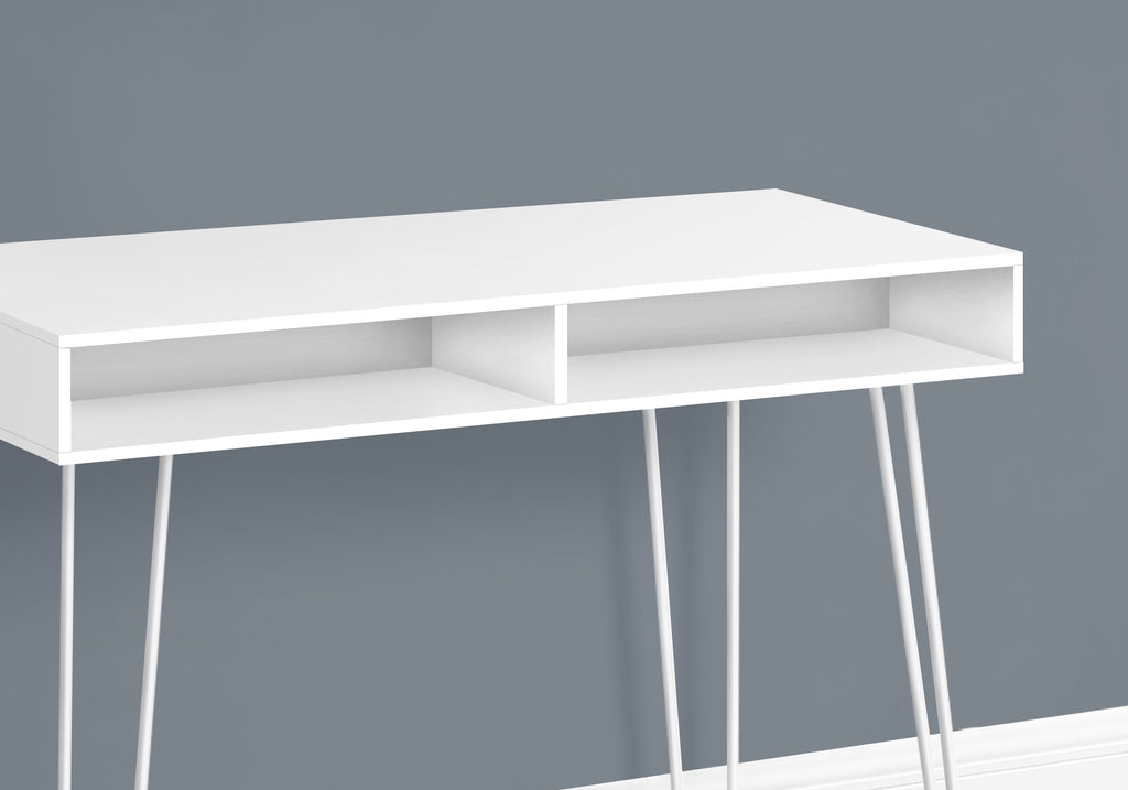 COMPUTER DESK - 40""L / WHITE / WHITE METAL