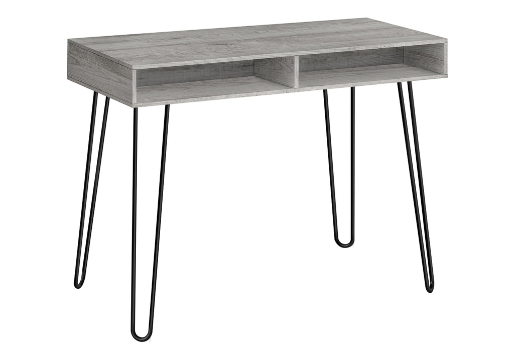 COMPUTER DESK - 40""L / GREY / BLACK METAL