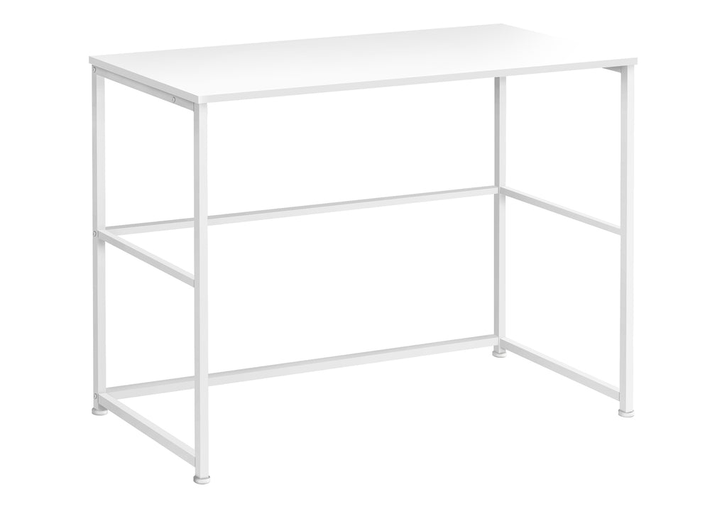 COMPUTER DESK - 40""L / WHITE / WHITE METAL