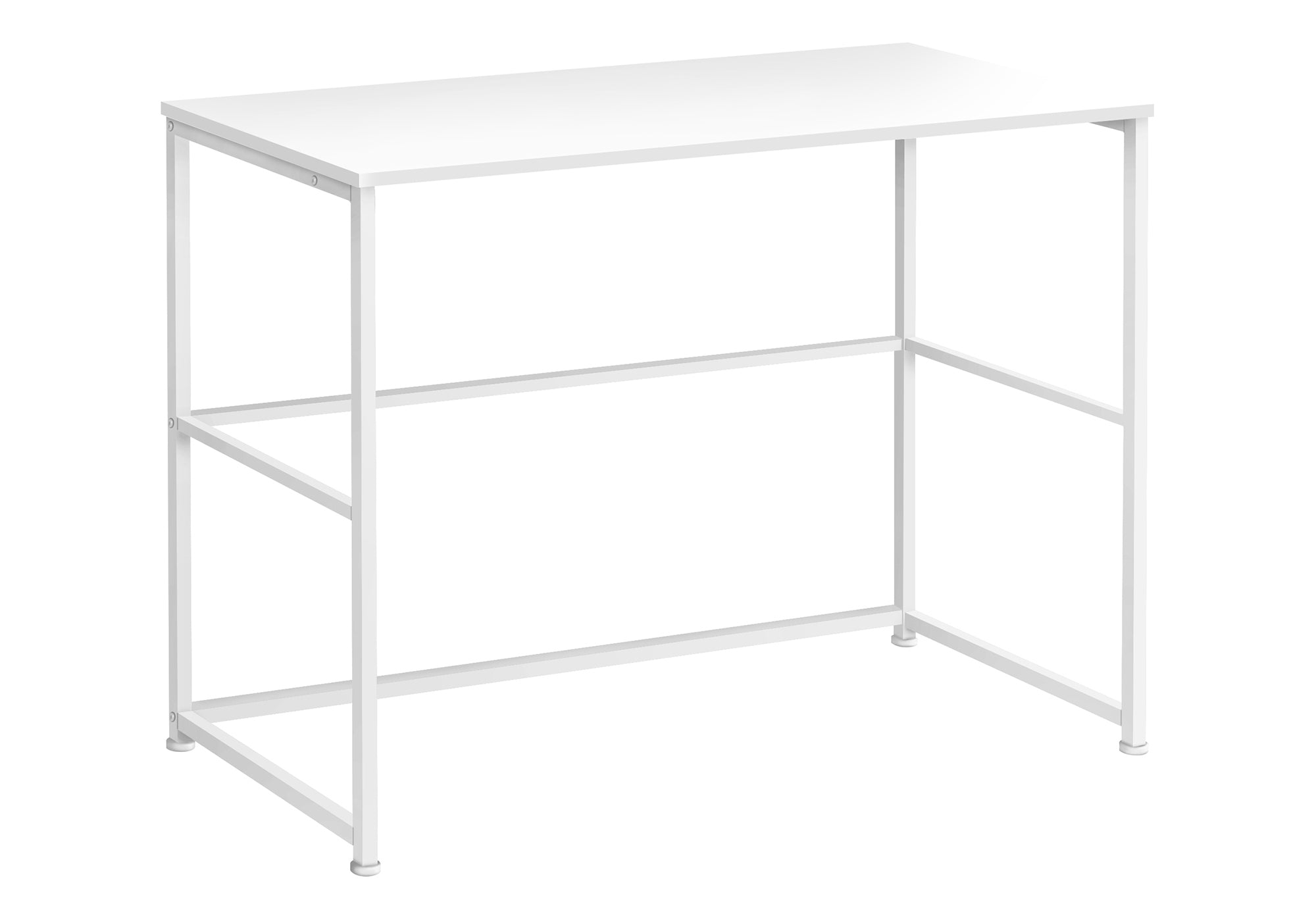 COMPUTER DESK - 40""L / WHITE / WHITE METAL