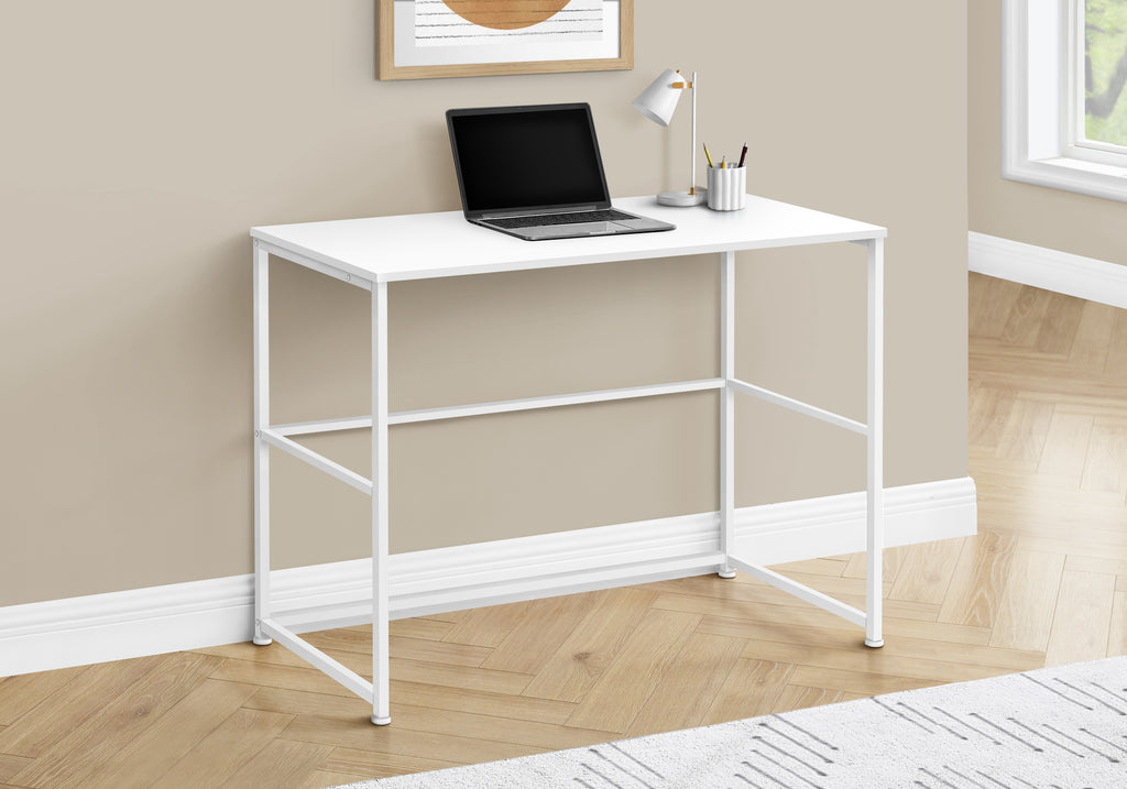 COMPUTER DESK - 40""L / WHITE / WHITE METAL