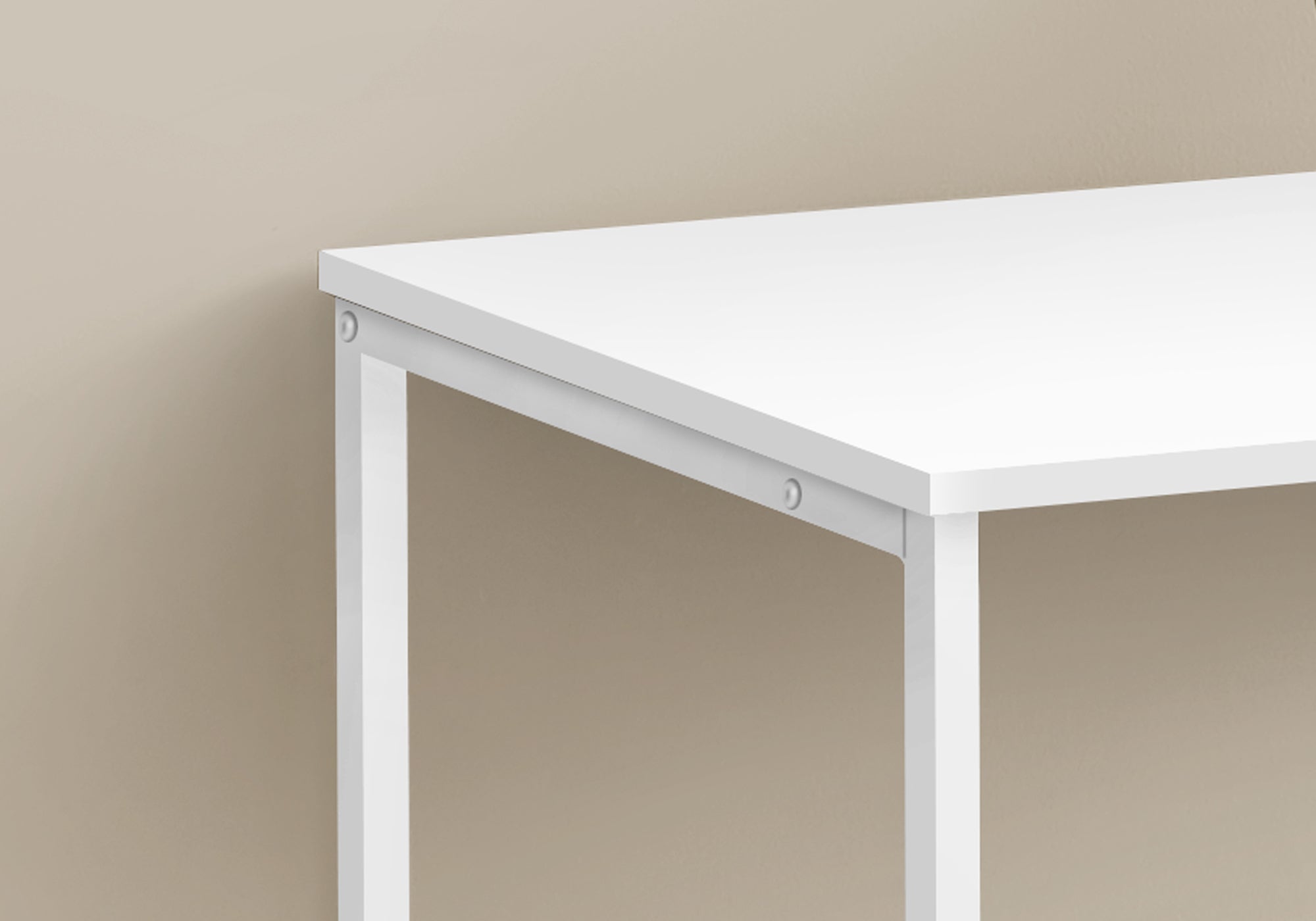 COMPUTER DESK - 40""L / WHITE / WHITE METAL