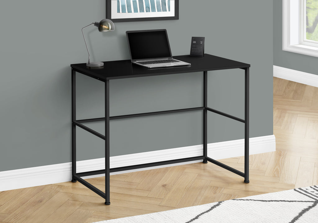 COMPUTER DESK - 40""L / BLACK / BLACK METAL